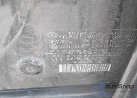 2020 Hyundai Elantra Gt N Line из США, поврежденный, VIN KMHH55LC5LU127357